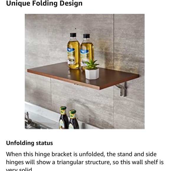 NIB DOMISL 20” Multi Function Stainless brackets - Set of 2 - Picture 5 of 9